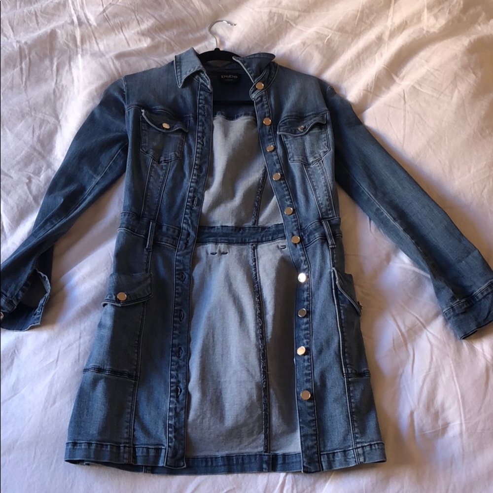Bebe long denim jacket